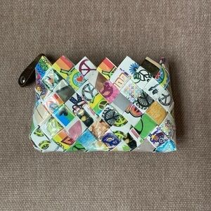 Nahui Ollin Peace Candy Wrapper Bag Change Purse